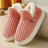 Fashion Kidmi Women's Cotton Shoes Corduroy Warm Anti-slip Shoes Soft Cotton Plush Slippers Popular House Cotton Shoes for Men and Women