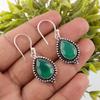 Green Onyx Earrings, Handmade Gemstone Jewelry, 925 Sterling Silver Earrings, Gift For Mom Dainty Earrings For Engagement Gift