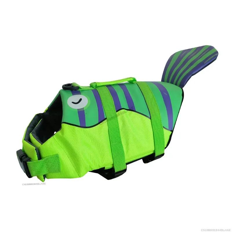 Summer Dog Life Jacket Lifesaver Swimwear Shark Vests with Rescue Handle Pet Dog Safety Swimsuit For Outdoor Pool Beach Boating