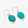 Green Onyx Gemstone Handmade 925 Silver Plated Jewelry Earring 1.32"