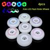 4pcs LED 70mm 68mm 64mm 90A Outdoor Inline Skates Roller Wheels Parts Flash Wheel 80mm 76mm 72mm