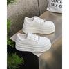 Leather Heightened Thick-soled White Shoes Women's New Summer Mesh Breathable and Comfortable Versatile Ultra-light Soft Baseplate Shoes