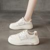 Thick-soled Little White Shoes Women's Summer 2025 New Breathable Mesh Non-slip Heightening Muffin Bottom Mesh Shoes Women's Flat Baseplate Shoes
