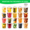 50-Pack Plastic Deli Food Containers with Lids BPA-Free Airtight Storage Container Leak-Proof Soup Containers Microwave Freezer Dishwasher Safe