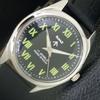 VINTAGE HMT HAND-WINDING INDIAN MENS BLACK COLOR DIAL WATCH A700309-5 R202-a700309