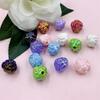 15PCS 15mm Fashion Acrylic Flowers Loose Beads DIY For Necklace Bracelets Jewelry Making