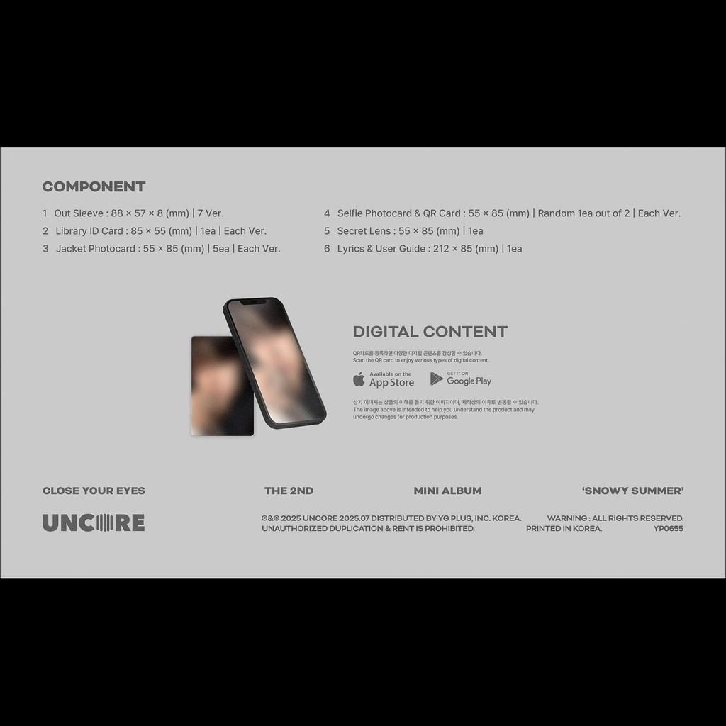 CLOSE YOUR EYES 'Snowy Summer' ID Card Ver. (POCAALBUM)