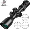FIRE WOLF 4.5-14X42 Hunting Scope Beveled Edge Double Cross Red and Green Focus Tactical Optical Scope for Hunting