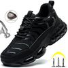 Safety Boots For Men Work Sneakers Breathable Steel Toe Safety Shoes Men Women Work Shoes Light Puncture-Proof Protective Boots