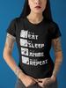 EAT SLEEP ANIME REPEAT Cooles Manga Geschenk Lustig Damen Bio Baumwolle T-Shirt
