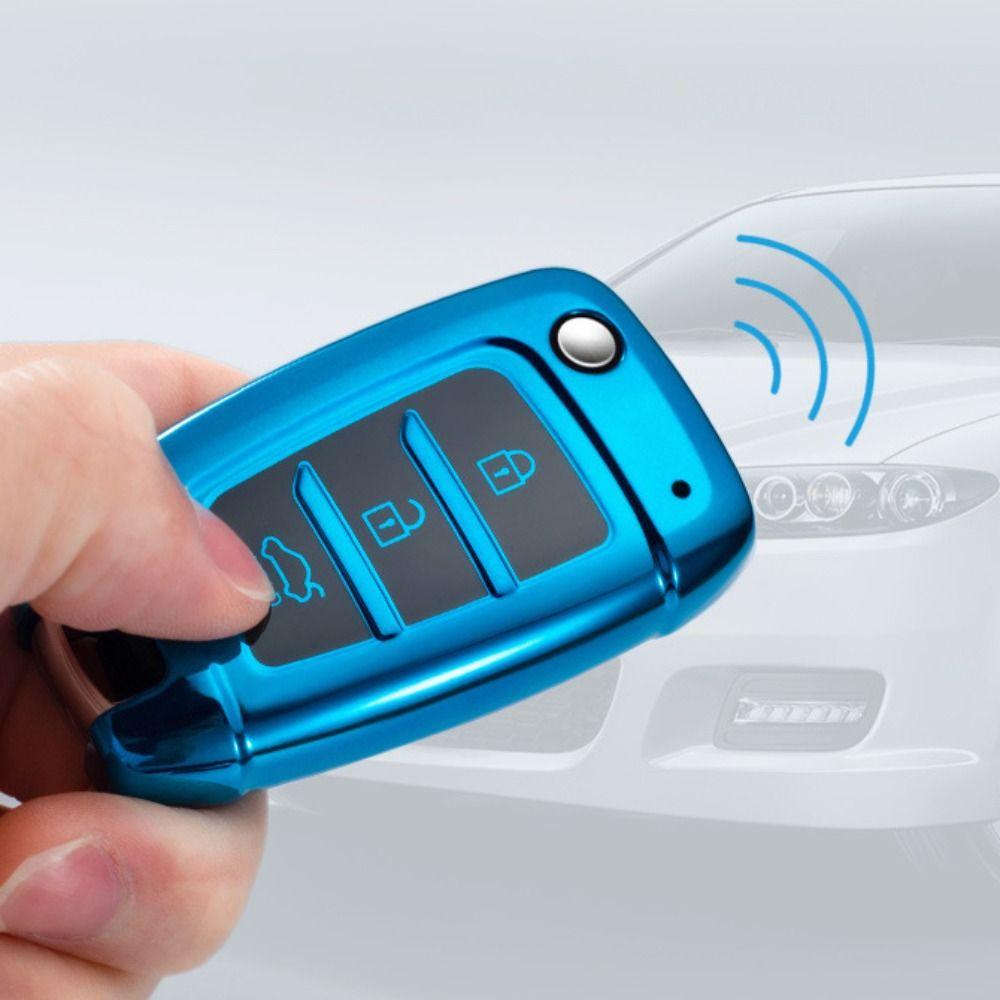 Soft TPU Car Folding Key Case for Hyundai/Tucson/Kona/Azera/Solaris 2/Elantra I30 I35 I40