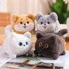 11cm Kawaii Tail Wagging Cat Doll Dog Plush Toys That Wag Their Tails by Pulling On a String Without Using Batteries