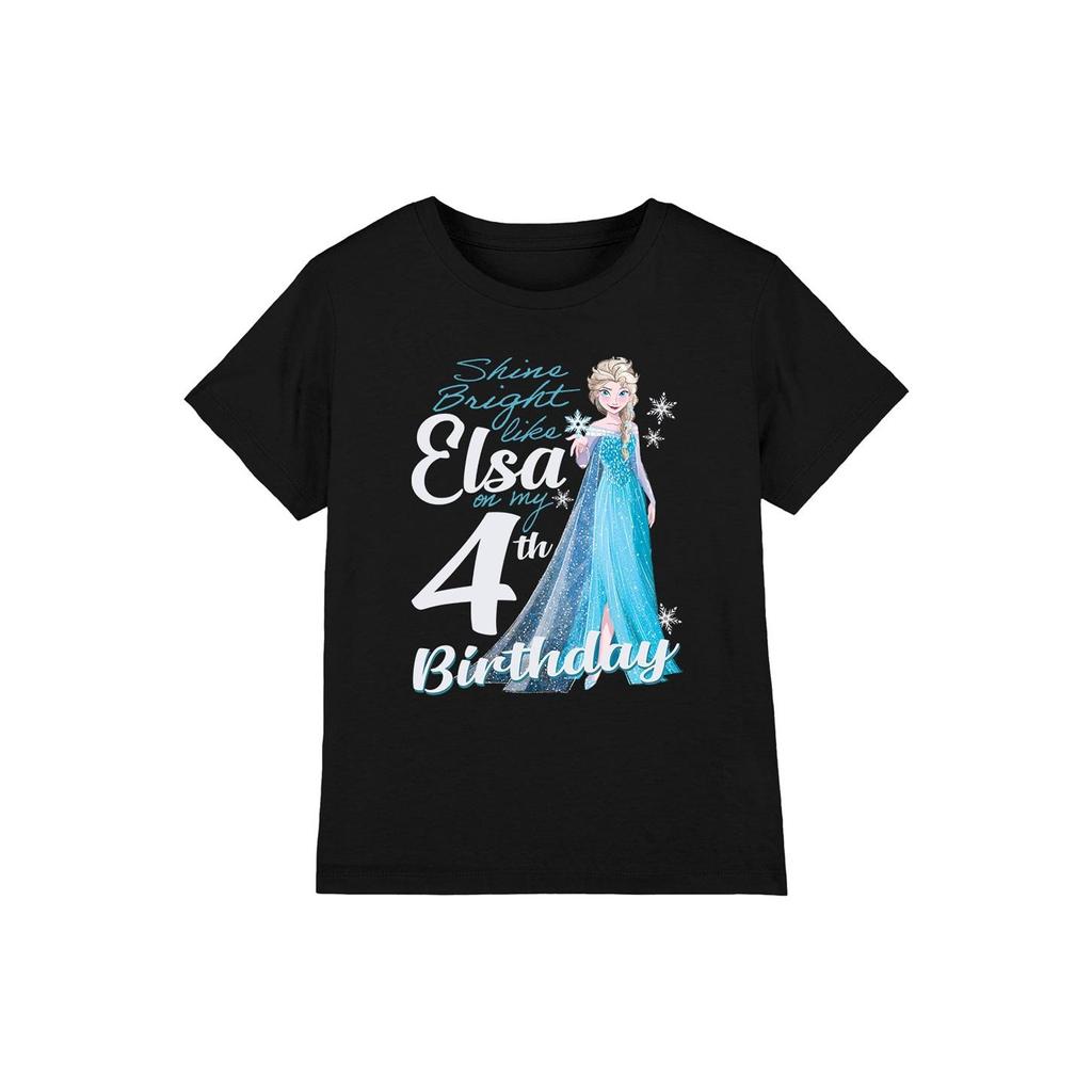 Frozen Childrens/Kids Bright Like Elsa 4th Birthday T-Shirt