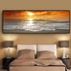 Sunsets Natural Sea Beach Landscape Posters and Prints Canvas Painting Panorama Scandinavian Wall Art Picture for Living Room No Frame