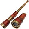 Marine Nautical Hand Pirate Brass Carving Telescope Comes With Leather Box