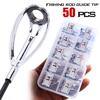 Fishing Rod Guide Tip Set Repair Kit DIY Eye Rings for Fishing Rods Stainless Steel Frames With Box