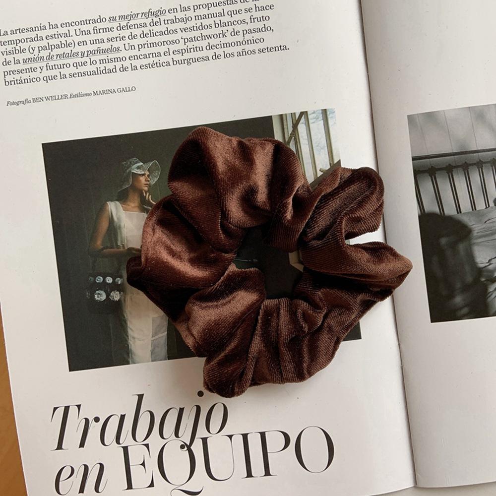 Fashion Women Girls Black Velvet Scrunchie Hair Scrunchies for Hair Elastic Hair Ties Classic Ponytail Free Shipping