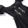 AltGoth Vintage Gothic Princess Dress Women Dark Harajuku Lace Up Cross Corset Dress Streetwear Partywear Lolita Dress Female