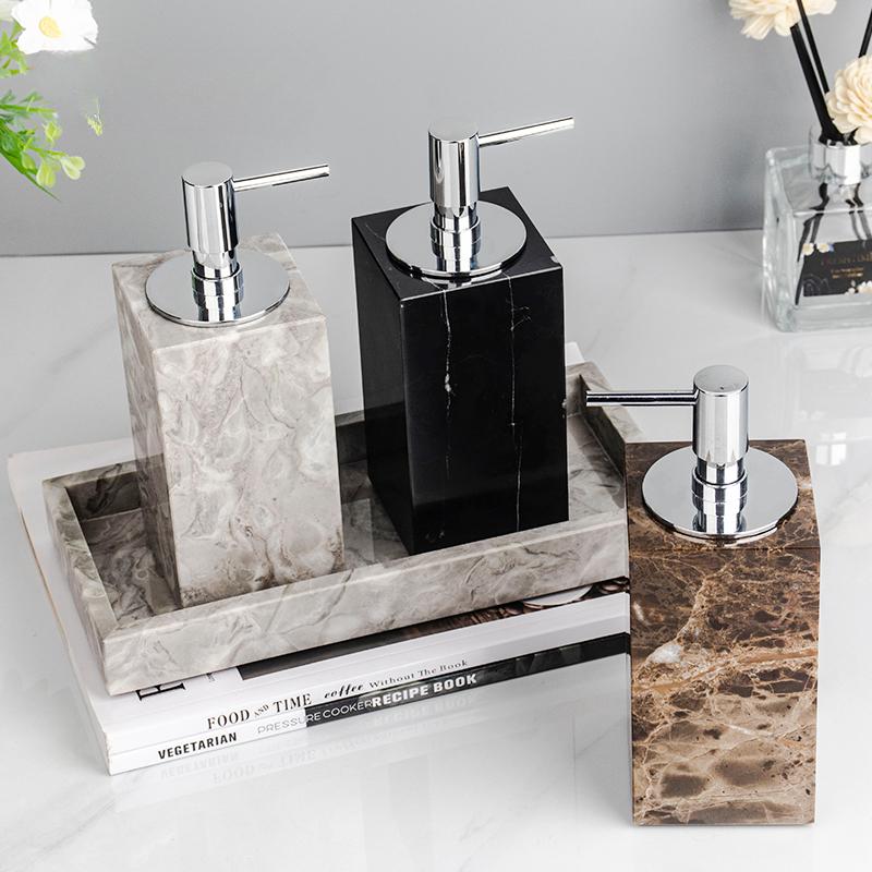 Creative Marble Hand Sanitizer Bottle Hotel Press Soap Dispenser Bathroom Shampoo Body Wash Dispenser Home Bathroom Accessories