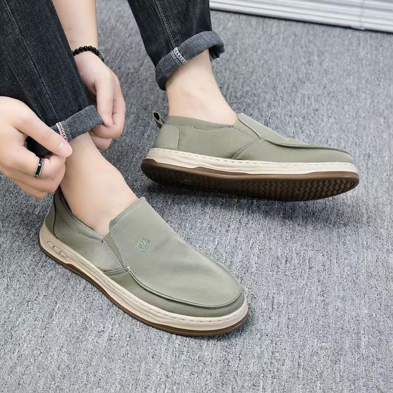 Men's Shoes, Four Seasons Old Beijing Cloth Shoes Lightweight Sports and Casual Shoes One Foot Lazy Shoes Men's Casual Shoes