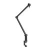 Alterzone Black Microphone Stand for Condenser Microphones with Extendable Desk Arm for Live and Live Broadcasting Commentary, Streaming, Recording,