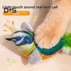 Chirping Bird Cat Toy Interactive Simulation Electric Bird Touch Activated Plush Bird Cat Teaser for Indoor Cats And Dogs