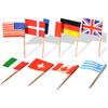 100pcs National Flags Picks Different Countries Art Toothpicks Party Sticks Cupcake/cake/pie/fruit/ice Cream Topper Decoration