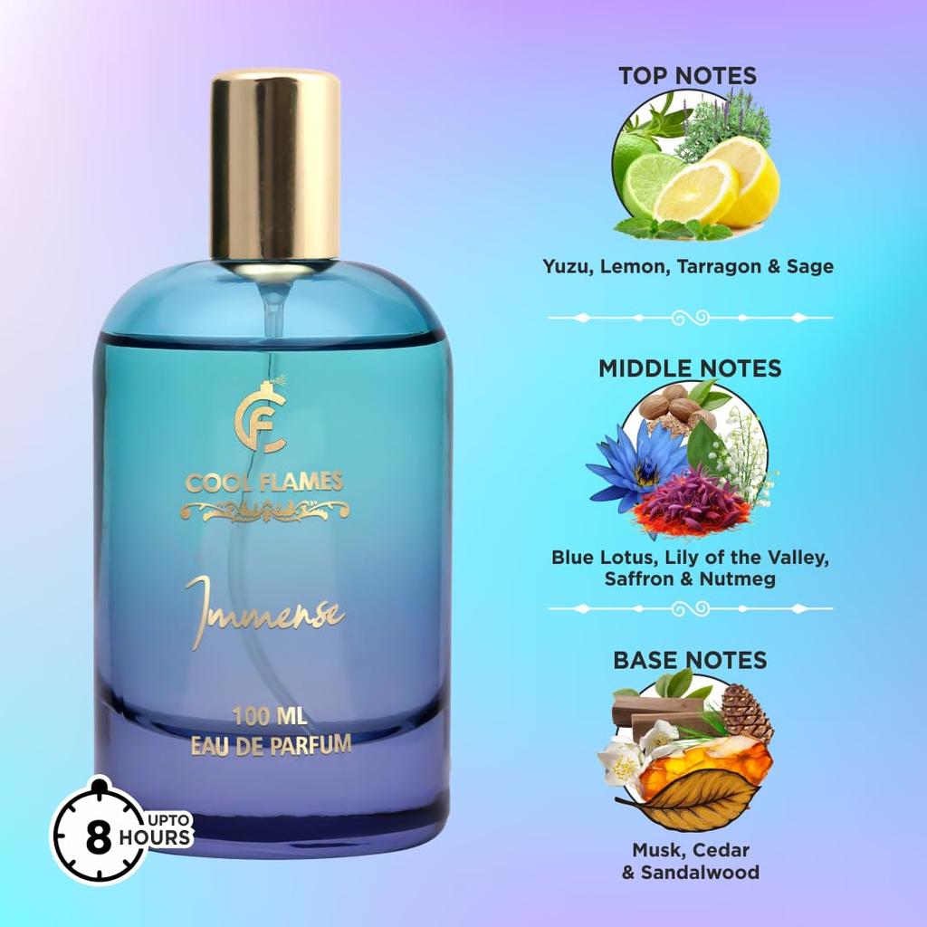 Premium Long Lasting Citrus & Spicy Fragrance Scent Perfume, 100ml , Men & Women