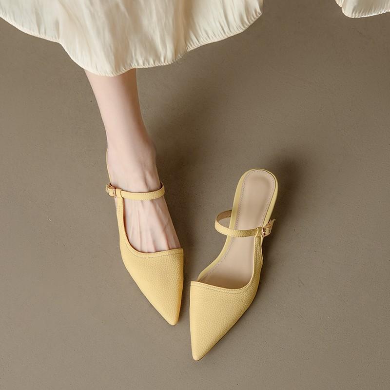 Баотоу полутапочки женские высококлассные крутые тапочки модные с юбкой темпераментные сандалии шлепанцы женские изысканная летняя обувь