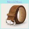 Street Style Retro Solid Color Suede Women Casual Wide Belt For Outfits Daily