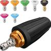 Turbo Nozzle for Pressure Washer, Rotating Nozzle and 7 Tips, 1/4 Inch Quick