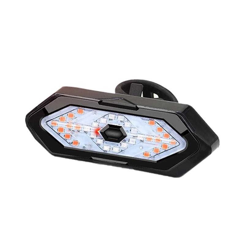 Wireless Remote Control Bicycle Turn Signal Rear Lamp USB Charging Bicycle Tail Lamp Turn Signal Light Night Riding Warning Lamp