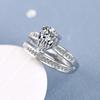 Lindon Classic Copper Zircon Ring Ladies Jewelry Wedding Promise Party Gift