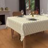 Rectangular Stain-resistant Festive Tablecloth In Pure Cotton 160x250 Cm CELESTE Silver, by Soleil d'Ocre