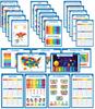 Traceease Educational Poster For Elementary School, Pack Of 25 Large 11 X 17 Inches Laminated Kids Learning Posters