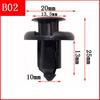 20PCS 10mm Hole Car Bumper  Plastic Push Rivets Clips for Honda Black Car for Honda Styl P0G4