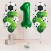 1 Set Balloon Set Soccer Number Shape Leakproof Contrast Color Sport Fans Baby Birthday Party Decoration Arch Balloon Photo Prop