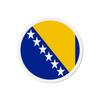Aimant Rond - Multicolore - Drapeau Bosnie-Herzégovine - 6 Cm - 50 Pièces - Mixte