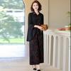 2025 Summer Chinese Style Wide-Leg Pants & Temperament Two-Piece Set for Middle-Aged Women