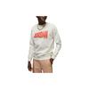 Letter Logo Print Crewneck Sweatshirt Men Tops Beige DV7588-030