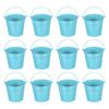 PATIKIL Small Metal Buckets with 12 Pieces Mini Buckets Easter Blue 5"x4.7" Handles, Buckets,