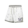 Li Ning Badfive Seven City Collaboration Moisture Wicking Basketball Shorts Men Shorts Off-White Stone-Grey AAPT711-1
