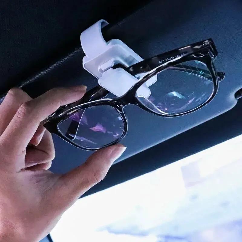 Portable Sun Visor Glasses Clip Universal Car Interior Card Ticket Fastener Sunglasses Holder Clips Auto Interior Accessories