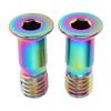 2pcs Bike Rear Derailleur Pulley Screw Colorful Hollow Ti Alloy Lightweight Flat Head Rear Dial Guid