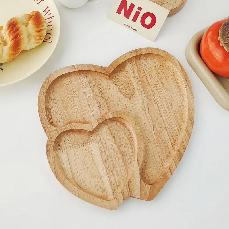 Cute Heart Shaped Plate Serving Tray Platter Cheese Board Salad Cake Plates Decoration Household Multi-function Trays Home Decor