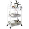 3-tier Transparent Acrylic Storage Cart