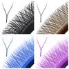 YY Shape Ombre Color Eyelashes Extension Two Tip Lashes C/D Curl Natural Makeup Mesh Net Cross False Eyelash