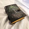 Leather Journal Tree Printed Writing Journal, Notebook, Dream Journal, Leather Sketchbook, Travel Dairy, Handmade Dairy, Personalized Gift.
