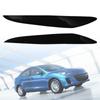 2pcs Gloss Black Front Headlight Eyelids Eyebrow Cover Trim For Mazda 3 Mazda3 JDM 2010 2011 2012 2013 Car Accessories
