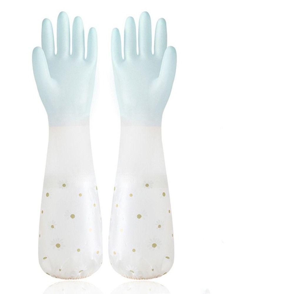 Rubber Thick Waterproof Household Scrubber Dishwashing Gloves Kitchen Clean Tool Cleaning Gloves